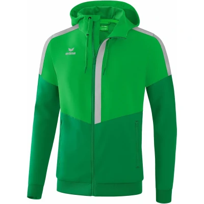 Afbeelding van Erima Squad tracktop jack met capuchon fern green/smaragd/ silver grey 34 / XXL