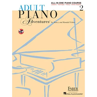 Afbeelding van Nancy faber : adult piano adventures all in one book 2 recueil + enregistrement(s) en ligne: Spiral Bound