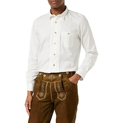 Afbeelding van Stockerpoint Klederdrachthemd voor heren, wit (wit), 5XL