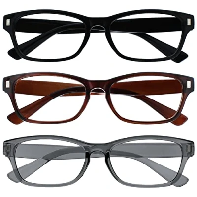 Afbeelding van De Lezen Bril Bedrijf Zwart Bruin Grijs Lezers Waarde 3 Pack Mens Womens RR77 127 +2.50