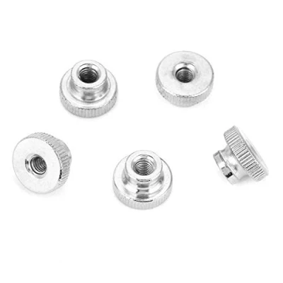 Afbeelding van M3 M4 M5 M6 M8 M10 Acier au Carbone Plaquée par Nickel Serrent la Poignée Moletée d&#039;Écrou de Pouce avec les Écrous(M5（5pcs）)