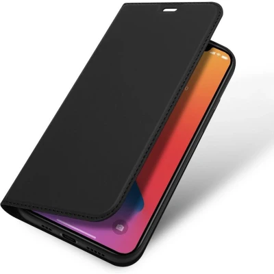 Afbeelding van Apple iPhone 12 Pro Hoesje Kunstleder Dux Ducis Bookcase Zwart Telefoonhoesje