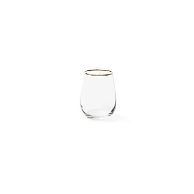Afbeelding van Excelsa Gouden set van 6 waterglazen, mondgeblazen, rand gouddraad, 470 ml