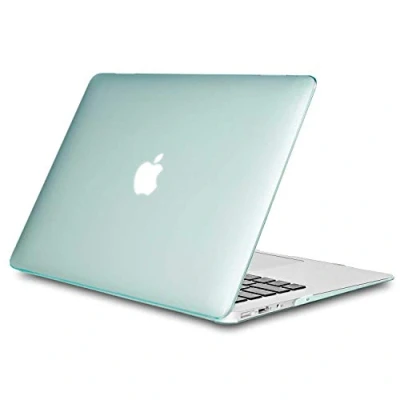 Afbeelding van TECOOL Hoes Compatibel met oude MacBook Air 13 2010 2017 Release, Model A1466 1369, Plastic Slanke Beschermende Harde Case, Glanzend Oppervlak, Muntgroen