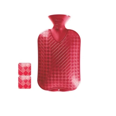 Afbeelding van Warm water kruik Beide zijdes glad rood