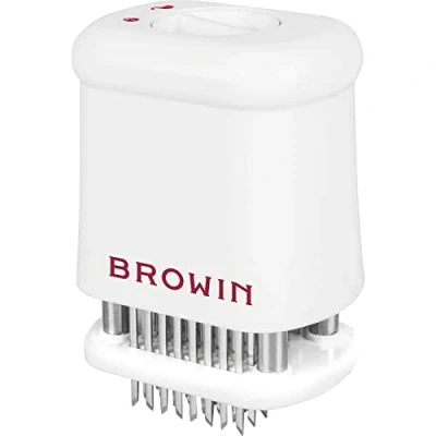 Afbeelding van Browin® Vlees zacht maken 311401 vleesmaler met 56 roestvrij stalen Ultra Sharp naalden specerijen, steakmachine, kunststof bereiding van steaks meat tenderizer rechthoekige vorm