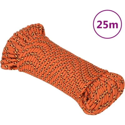 Afbeelding van vidaXL Boottouw 4 mm 25 m polypropyleen oranje