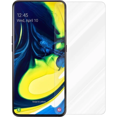Afbeelding van Cadorabo Pantser film geschikt voor Samsung Galaxy A80 / A90 4G in KRISTALHELDER Geharde (Tempered) display beschermglas 9H hardheid met 3D Touch (RETAIL PACKAGING)