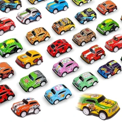 Afbeelding van RXKFIGX 12 stuks auto opwindauto&#039;s mini terugtrekken auto&#039;s matchbox set legering kleine pull back kinderspeelgoed voertuigen voor peuters meisjes jongens speelgoed