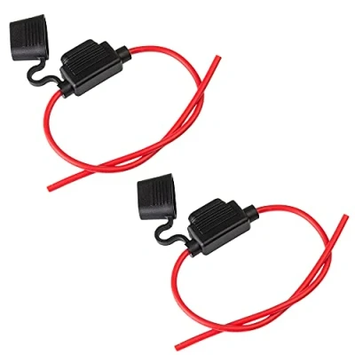 Afbeelding van ECENCE 2x zekeringhouder Auto zekeringshouder Personenauto Houder zekering Platte Boot Vrachtwagen Motorfiets Caravan 14 AWG