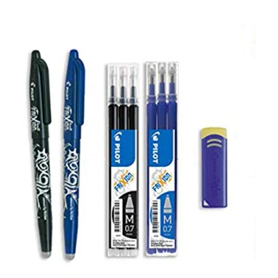 Afbeelding van Pilot FriXion Ball, uitwisbare rollerball met vullingen en gum blauw/zwart