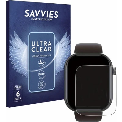 Afbeelding van Savvies Screenprotector voor Smartwatch IDW15 1.8&quot; Folie Beschermfolie transparant (6 Stuks)