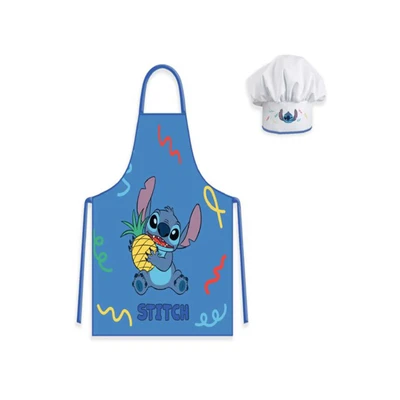 Afbeelding van Disney Stitch en Lilo keukenschort voor kinderen met kookmuts