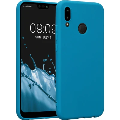 Afbeelding van kwmobile telefoonhoesje geschikt voor Huawei P20 Lite Hoesje smartphone Back cover in Caribisch blauw