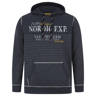 Afbeelding van Jan Vanderstorm Hoodie, Heren, Maat: Large, Dunkelblau