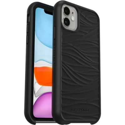 Afbeelding van LifeProof Wake Case voor iPhone 11 / XR, Schokbestendig, Valbestendig tot 2 meter, Dunne beschermende hoes, Duurzaam gemaakt van gerecycled oceaanplastic, Zwart