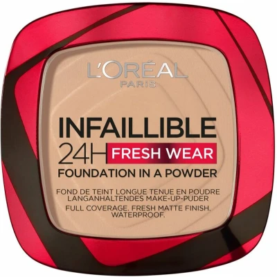 Afbeelding van 2x L&#039;Oréal Infaillible 24H Fresh Wear Foundation Poeder 130 True Beige 8 gr