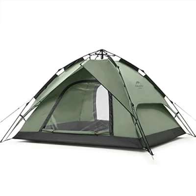 Afbeelding van Naturehike Pop up Tent 3 4 Personen Automatische Kampeertent Frametenten Dubbeldeks Koepeltent Draagbare Familietent (Groen 3P)