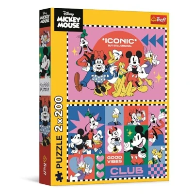 Afbeelding van Trefl 2 in 1 puzzels: Disney, tijd met vrienden x 200 stukjes Set van twee puzzels voor tieners