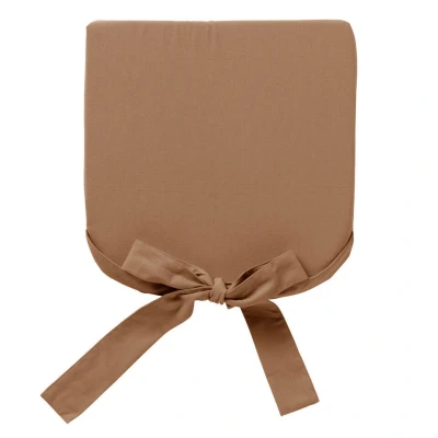 Afbeelding van Dutch Decor JAVA Stoelkussen met lint Tobacco Brown 40x40 cm bruin