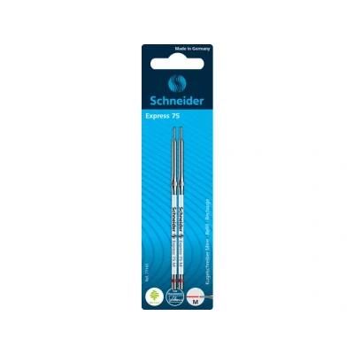 Afbeelding van Schneider balpenvulling Express 75 M rood blister a 2 stuks S 77141