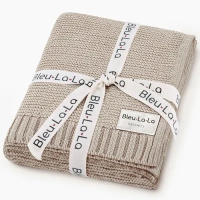Afbeelding van Blue La Babydeken 100% Biologisch Katoenen Inbakerdeken voor Meisjes en Jongens Zacht Warm Gezellig Inbakeren Ontvangende Wieg Cadeaudeken Baby&#039;s Pasgeborenen (Havermout)