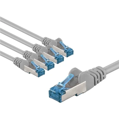 Afbeelding van Goobay 67515 netwerkkabel Blauw, Grijs 1 m Cat6a S/FTP (S STP)