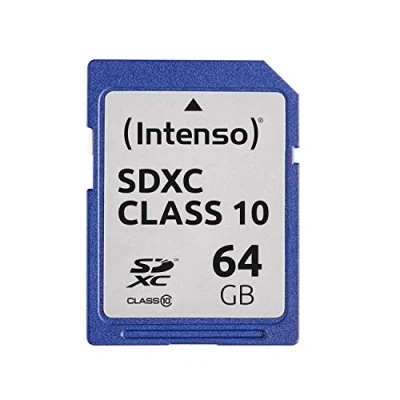 Afbeelding van Intenso SDXC kaart 64GB, Class 10 (R) 25MB/s, (W) 10MB/s, blisterverpakking