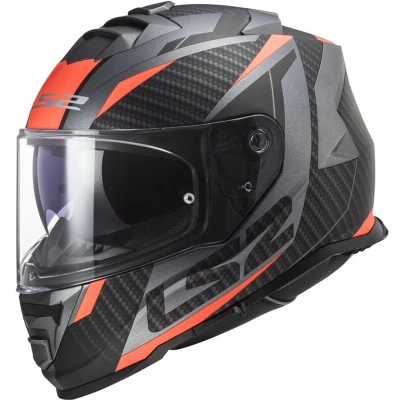 Afbeelding van LS2 FF800 STORM II RACER M.TITANIUM ORANGE 06 XS Maat Helm