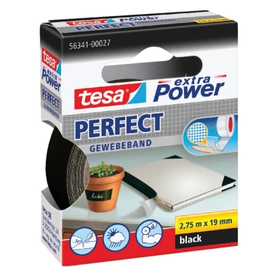 Afbeelding van Plakband Tesa textiel 19mmx2.75m zwart