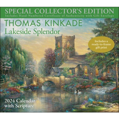 Afbeelding van Thomas Kinkade Special Collector&#039;s Edition with Scripture 2024 Deluxe Wall Calendar Print