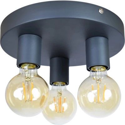 Afbeelding van Plafondlamp Triple Ã ̃25cm. vintage black