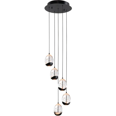 Afbeelding van Highlight hanglamp Clear Egg rond 5L zwart