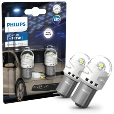 Afbeelding van Philips LED Retrofit P21W 12V BA15s 2 Stuks