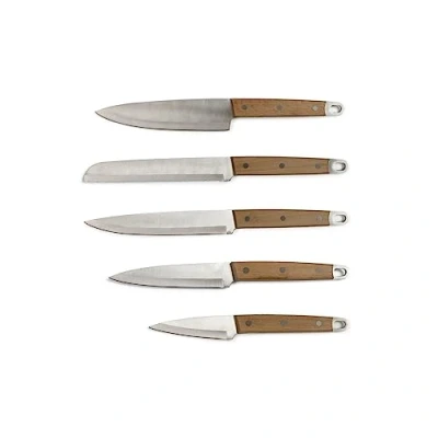 Afbeelding van Set van 5 messen LIVOO MEC129 Messen: chef kok, brood , keuken snij en schilmessen Roe...
