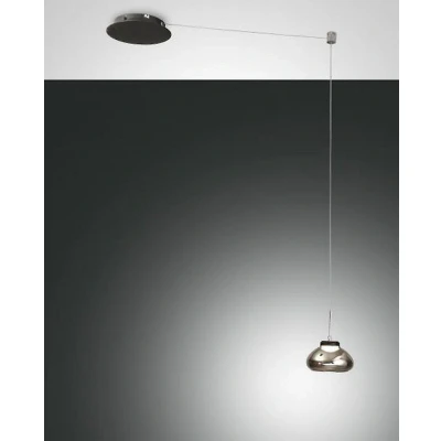 Afbeelding van Fabas Luce Hanglamp Arabella decentraal 1 lamp, rookgrijs