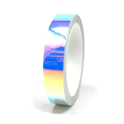 Afbeelding van 10 meter flip flop, chroom, sierstrip, knutselen, effectfolie, hologram, kameleon, auto, motorfiets, modelbouw, plakstrip (FF2 blauw/paars, 20 mm breed)