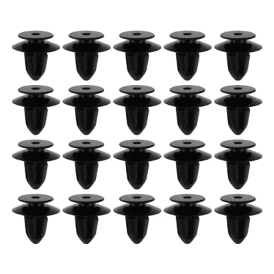 Afbeelding van eMagTech 20 stuks deurbekleding paneel houder clip deur kaart trim clips 7H0843213 bevestiging interieur gesp compatibel met VW T5 T6, zwart