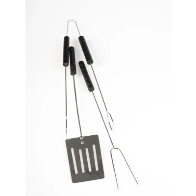 Afbeelding van BBQ/barbecue gereedschap set 3 delig RVS Barbecuegereedschapset