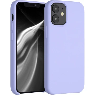 Afbeelding van kwmobile telefoonhoesje geschikt voor Apple iPhone 12 mini Hoesje met siliconen coating Smartphone case in pastel lavendel