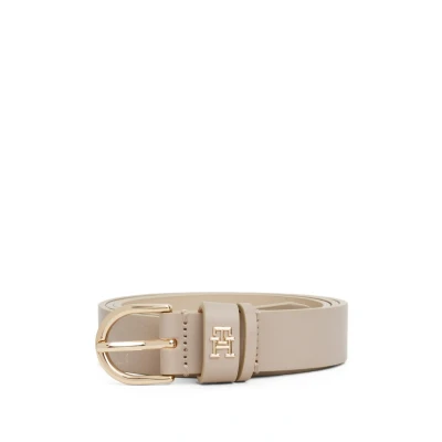 Afbeelding van Tommy Hilfiger leren riem Essential Effortless beige