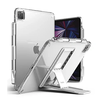 Afbeelding van Ringke Fusion Case en Outstanding Tablet Standaarden Compatibel met iPad Pro 11&#039;&#039; Combo Set Clear &amp; Light Gray