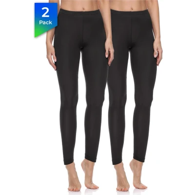 Afbeelding van Merry Style Dames Leggings Sport Vrijetijdsbroek 2 Pack Lang Katoen MS MS10 198 LE 2Pack Zwart/Zwart 4XL