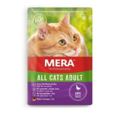 Afbeelding van MERA Natvoer voor katten, eend, 12 x 85 g