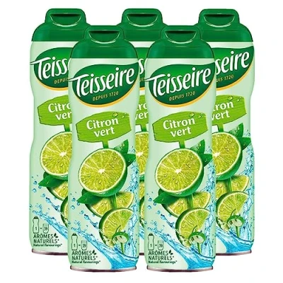 Afbeelding van Teisseire Drank siroop, limoen, 600 ml, siroop die net zo smaakt als de vrucht (5 stuks)