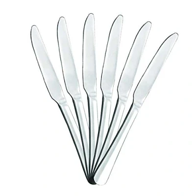 Afbeelding van Mr. Spoon 6 Fruitmessen van roestvrij staal. Minimale collectie, 19,5 x 1,95 cm