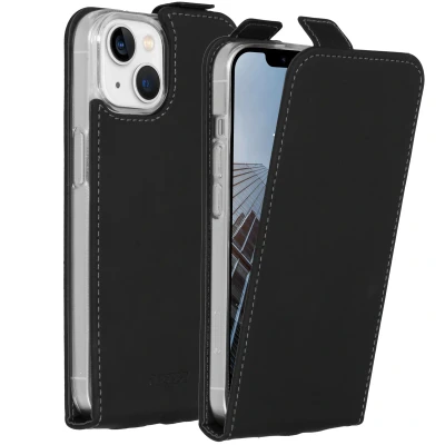 Afbeelding van Apple iPhone 14 Hoesje Kunstleder Accezz Flipcase Zwart Telefoonhoesje