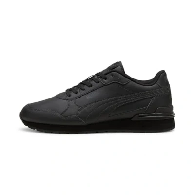 Afbeelding van Puma ST Runner V4 Unisex Sneakers laag, Maat: 48, Black/shadow gray Leer