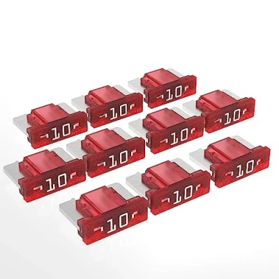 Afbeelding van AUPROTEC Mini LP autozekeringen, platte steekzekeringen 2A 30A keuze: 10 A, rood, stuks
