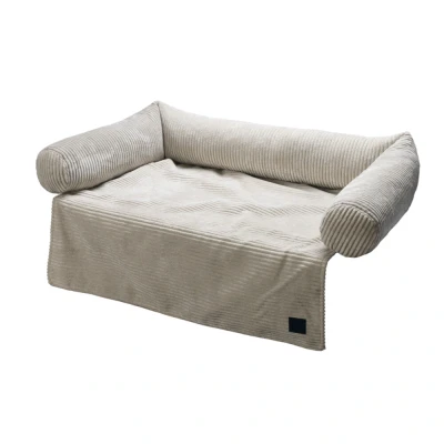 Afbeelding van Designed by Lotte Bankkussen Ribbed Lichtgrijs 90 x 55 13,5 cm
